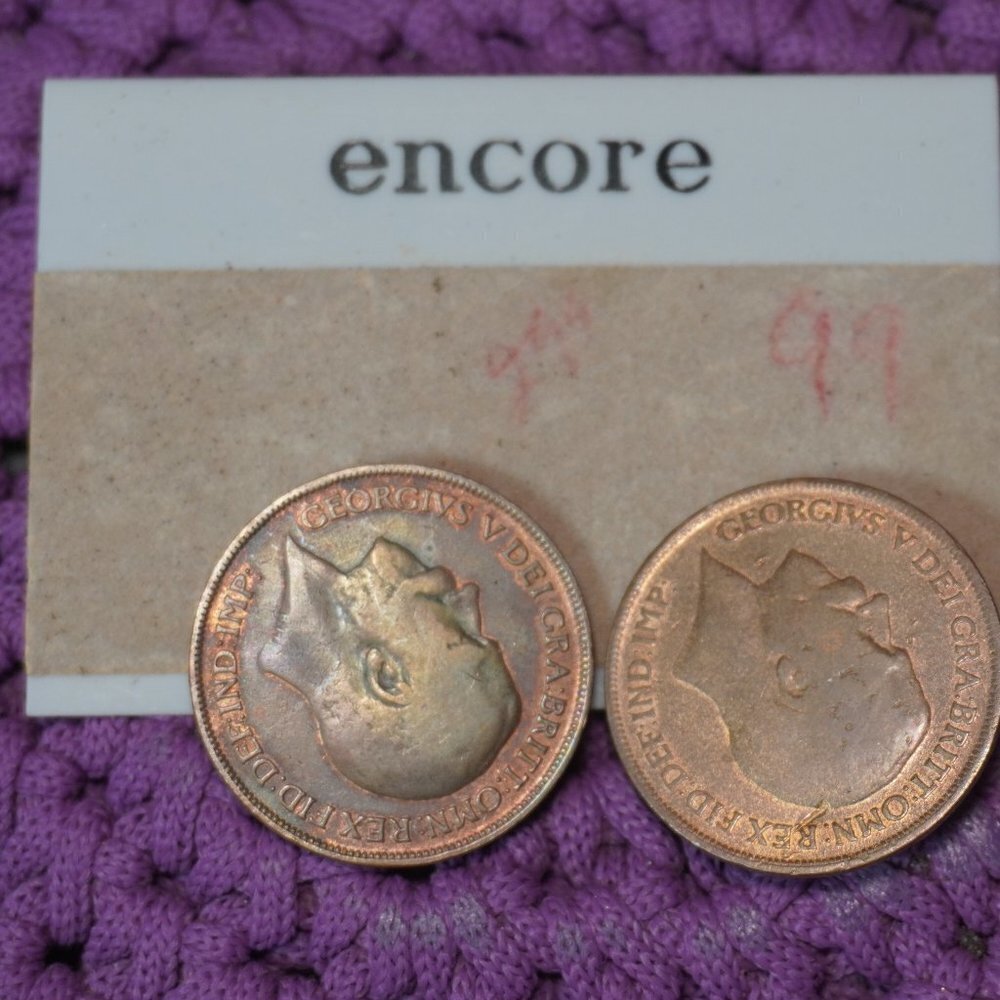 Encore Womens Bronze Vintage Coins Clip On Metal Historical Earrings